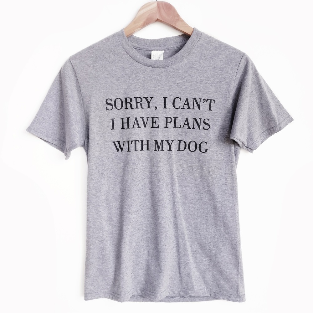 🐾SUPER CUTE Heather Gray Dog Quote Graphic Tee🐾